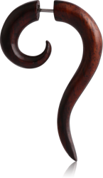 STERILE HARD ORGANIC WOOD FAKE PIERCING - BLACK ROSEORGANIC WOOD-SONO