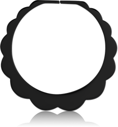 BLACK PVD COATED WIRE CUT HOOP EARRING FOR TUNNEL