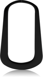 BLACK PVD 316L SURGICAL STEEL HOOP EARRING FOR TUNNEL