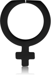 BLACK PVD 316L SURGICAL STEEL HOOP EARRING FOR TUNNEL