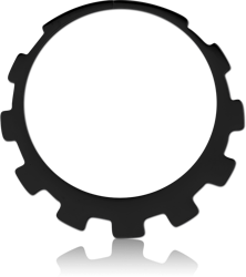 BLACK PVD 316L SURGICAL STEEL HOOP EARRING FOR TUNNEL