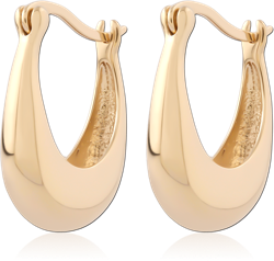 GOLD PVD 18K COATED SURGICAL STEEL GRADE 316L EAR STUDS PAIR