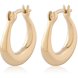 GOLD PVD 18K COATED SURGICAL STEEL GRADE 316L EAR STUDS PAIR