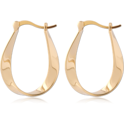 GOLD PVD 18K COATED SURGICAL STEEL GRADE 316L EAR STUDS PAIR