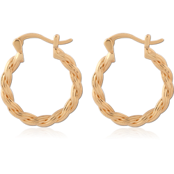 STERLING 925 SILVER GOLD PLATED 18K JEWELED WIRE HOOP EARRINGS SPECIAL NEW DESIGN