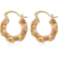 STERLING 925 SILVER GOLD PLATED 18K JEWELED WIRE HOOP EARRINGS SPECIAL NEW DESIGN