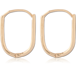STERLING 925 SILVER GOLD PLATED 18K HOOP EARRINGS