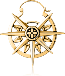 GOLD PVD COATED SURGICAL STEEL GRADE 316L HOOP EARRING FOR TUNNEL