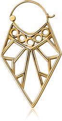 GOLD PVD COATED SURGICAL STEEL GRADE 316L HOOP EARRING FOR TUNNEL