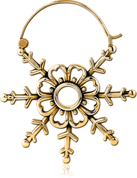 GOLD PVD COATED SURGICAL STEEL GRADE 316L HOOP EARRING FOR TUNNEL