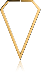 GOLD PVD COATED SURGICAL STEEL GRADE 316L HOOP EARRING