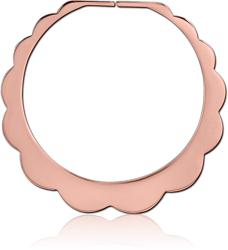 ROSE GOLD PVD COATED WIRE CUT HOOP EARRING FOR TUNNEL