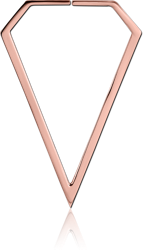 ROSE GOLD PVD COATED WIRE CUT HOOP EARRING FOR TUNNEL