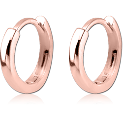 ROSE GOLD PLATED STERLING 925 SILVER HOOP EARRINGS