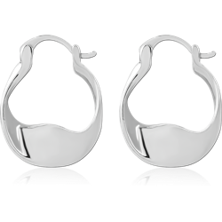 STERLING 925 SILVER PLATED HOOP EARRINGS