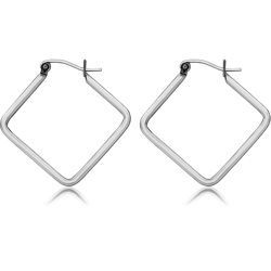 SURGICAL STEEL GRADE 316L WIRE HOOP EARRINGS