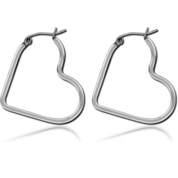 SURGICAL STEEL GRADE 316L WIRE HOOP EARRINGS