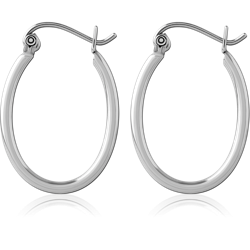 SURGICAL STEEL GRADE 316L WIRE HOOP EARRINGS