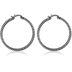 SURGICAL STEEL GRADE 316L TWISTED WIRE EARRINGS