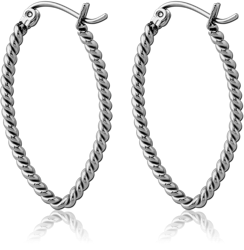 SURGICAL STEEL GRADE 316L TWISTED WIRE EARRINGS