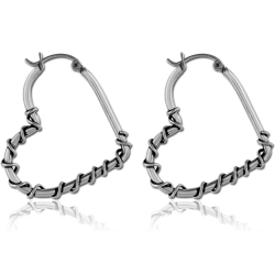 SURGICAL STEEL GRADE 316L TWISTED WIRE EARRINGS