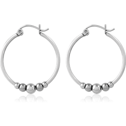 SURGICAL STEEL GRADE 316L WIRE HOOP EARRINGS