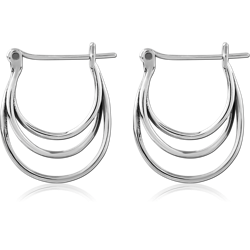 SURGICAL STEEL GRADE 316L HOOP EARRINGS PAIR