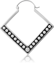 SURGICAL STEEL GRADE 316L HOOP EARRING FOR TUNNEL