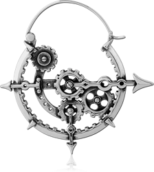 SURGICAL STEEL GRADE 316L HOOP EARRING FOR TUNNEL