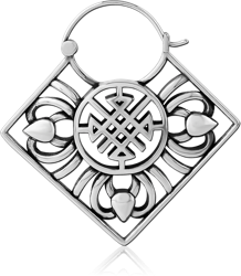 SURGICAL STEEL GRADE 316L HOOP EARRING FOR TUNNEL