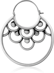 SURGICAL STEEL GRADE 316L HOOP EARRING FOR TUNNEL