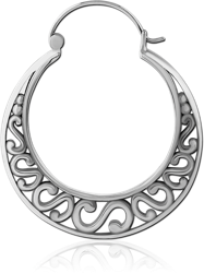 SURGICAL STEEL GRADE 316L HOOP EARRING FOR TUNNEL