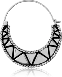 SURGICAL STEEL GRADE 316L HOOP EARRING FOR TUNNEL