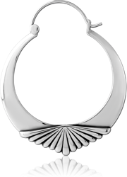 SURGICAL STEEL GRADE 316L HOOP EARRING FOR TUNNEL