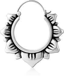 SURGICAL STEEL GRADE 316L HOOP EARRING FOR TUNNEL