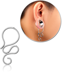 SURGICAL STEEL GRADE 316L HOOP EARRINGS FOR TUNNEL