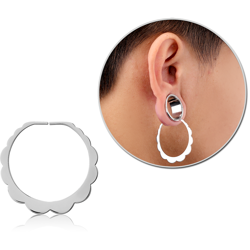 SURGICAL STEEL GRADE 316L HOOP EARRING FOR TUNNEL
