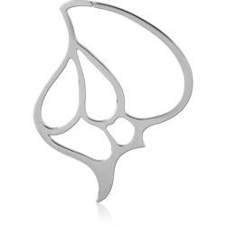 SURGICAL STEEL GRADE 316L HOOP EARRING FOR TUNNEL