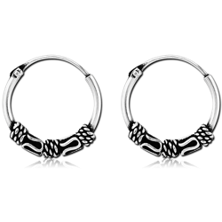 STERLING 925 SILVER HOOP EARRINGS