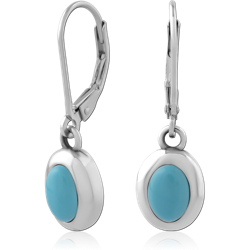 STERLING 925 SILVER JEWELED HOOP EARRINGS