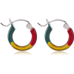 PAIR OF SURGICAL STEEL GRADE 316L SQUARE WIRE EAR HOOPS