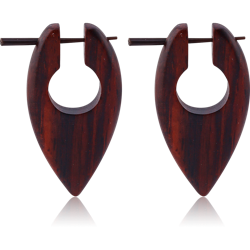 STICK EARRINGS PAIR - BLACK ROSEORGANIC WOOD-SONO