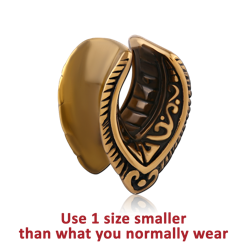 ANTIQUE BRASS GOLD PVD COATED 	SURGICAL STEEL GRADE 316L HALF TUNNEL