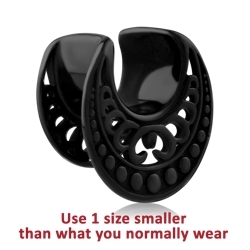 BLACK PVD COATED  SURGICAL STEEL GRADE 316L HALF TUNNEL