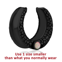 BLACK PVD COATED SURGICAL STEEL GRADE 316L HALF TUNNEL