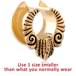 GOLD PVD 18K COATED SURGICAL STEEL GRADE 316L HALF TUNNEL