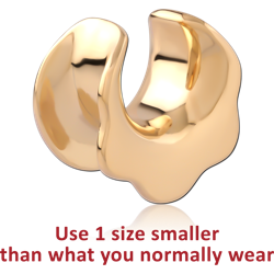 GOLD PVD 18K COATED SURGICAL STEEL GRADE 316L HALF TUNNEL