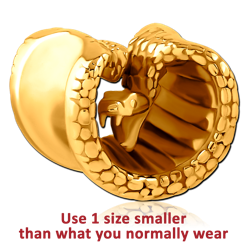 GOLD PVD COATED SURGICAL STEEL GRADE 316L HALF TUNNEL