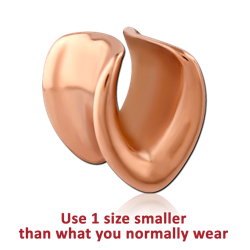 ROSE GOLD PVD COATED SURGICAL STEEL GRADE 316L HALF TUNNEL