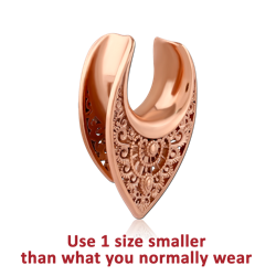 ROSE GOLD PVD COATED SURGICAL STEEL GRADE 316L HALF TUNNEL